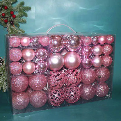 100-Piece Christmas Ornament Ball Set PVC Decor For Home Decor