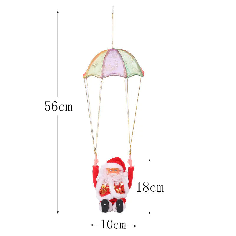 Electric Santa Parachute Toy For Christmas Decoration For Home Decor