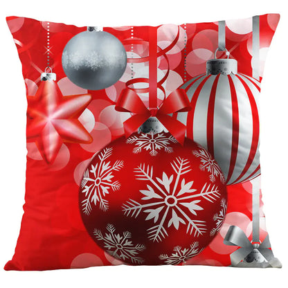 Digital Print Christmas Plush Pillow Cover for Sofa