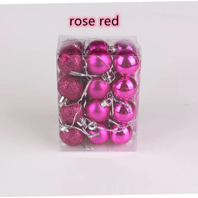 Christmas Tree Ornament Balls 24-Pack For Home Decor