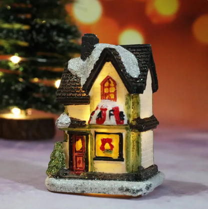 Classic Christmas House Village Style Light Decoration For Home Decor