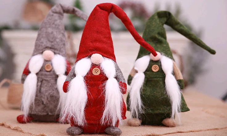 Christmas Decorations - Gnome Doll & Forest Santa Figurine For Home Decor