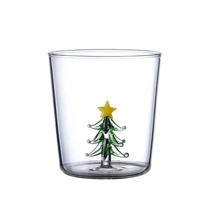 3D Christmas Tree Glass Cup - Creative Highball Gift