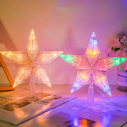 LED Christmas Star Tree Topper Decoration For Home Decor