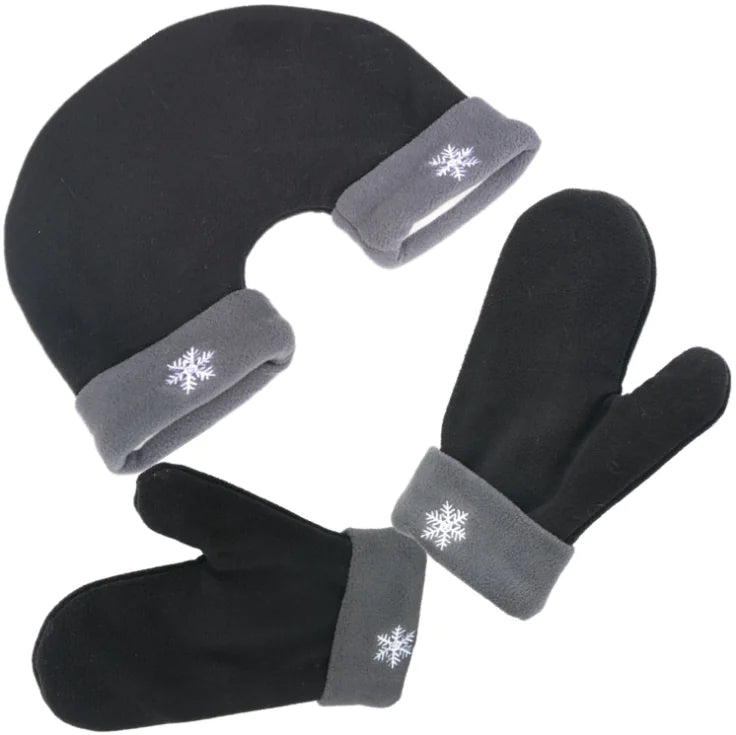 Fleece Couples’ Christmas Mittens, One-Piece Design
