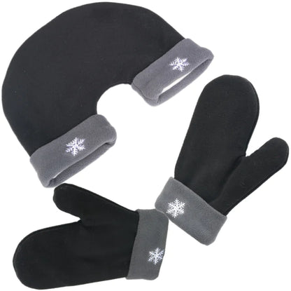 Fleece Couples’ Christmas Mittens, One-Piece Design