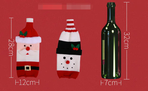 Christmas Wine Bottle Covers For Holiday Home Decor