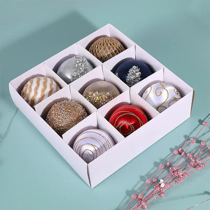 Christmas Tree Ornament Foam Balls (9pcs) For Home Decor