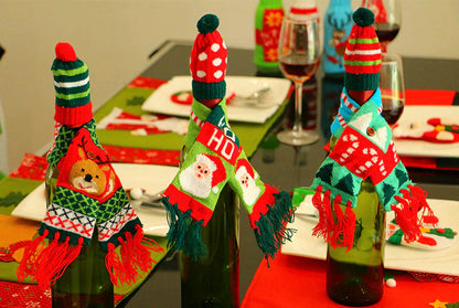 Christmas Wine Bottle Covers For Holiday Home Decor
