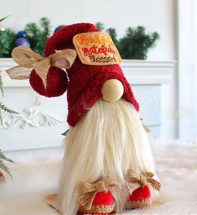 Cute Gnome Head Doll Figurine For Halloween & Christmas