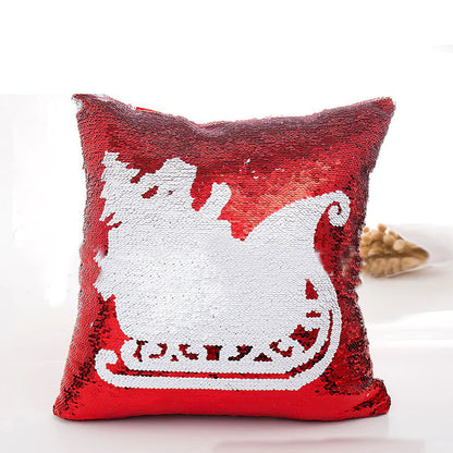 Stylish Christmas Double-Sided Sequin Pillow Cover
