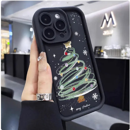 Festive Christmas Tree Silicone iPhone Case