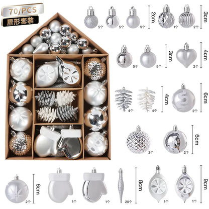 Cross-Border Christmas Tree Ornament Ball Set For Home Decor