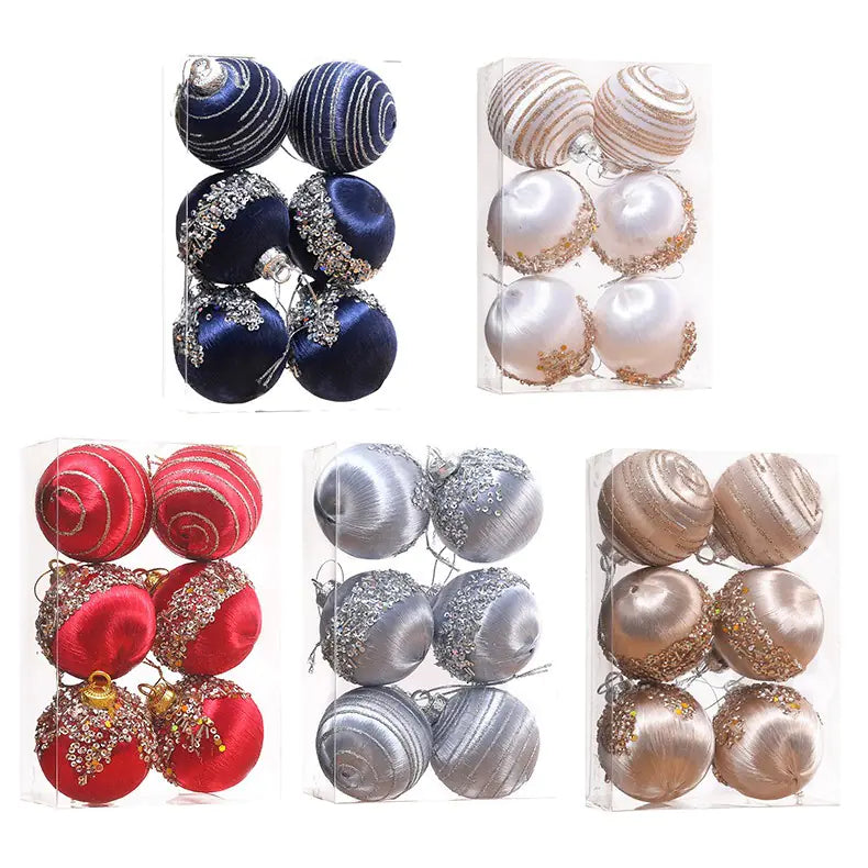 Silk Thread Christmas Ornament Balls For Home Decor