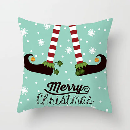 Christmas Snowflake Print Polyester Pillowcase For Home Decor