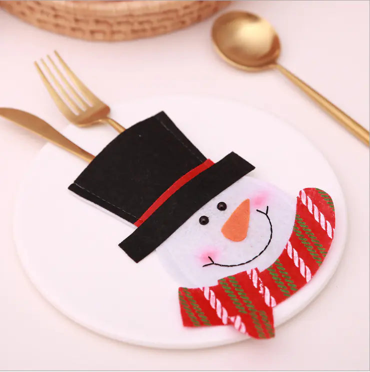 Christmas Table Knife & Fork Decoration Bag For Home Decor