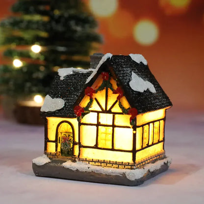 Classic Christmas House Village Style Light Decoration For Home Decor