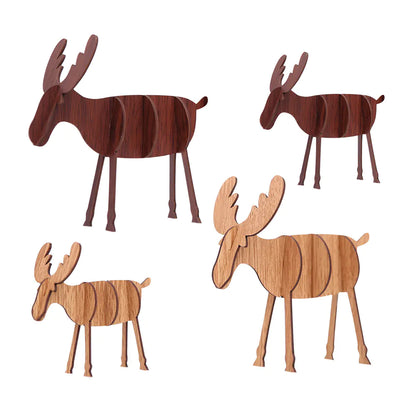 Wooden Christmas Reindeer Decor & Tree Ornament