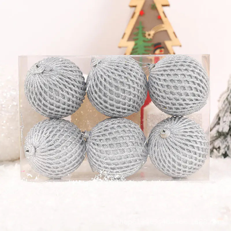 Foam Grid Christmas Ball Ornaments For Home Decor