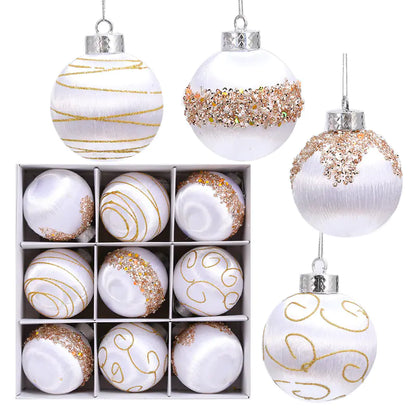 Christmas Tree Ornament Foam Balls (9pcs) For Home Decor