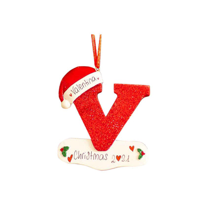 English Alphabet Letter Block Decorative Christmas Ornament For Home Decor