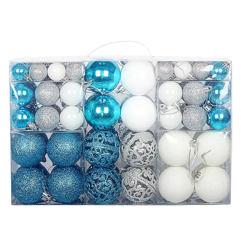 100-Piece Christmas Ornament Ball Set PVC Decor For Home Decor