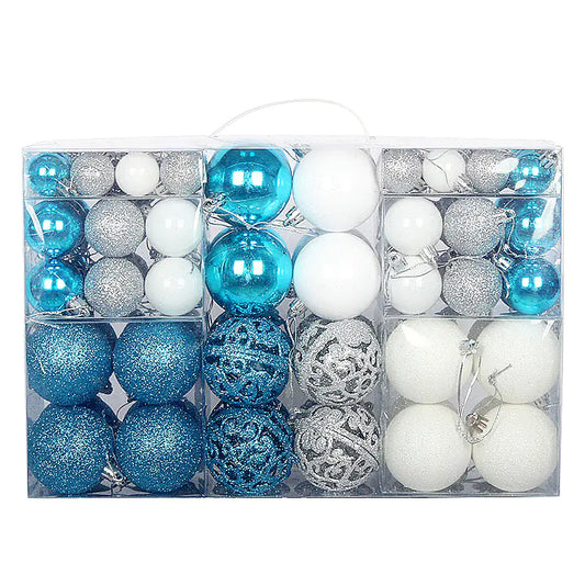 100-Piece Christmas Ornament Ball Set PVC Decor For Home Decor
