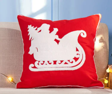 Christmas Embroidery Pillowcase For Home Decor