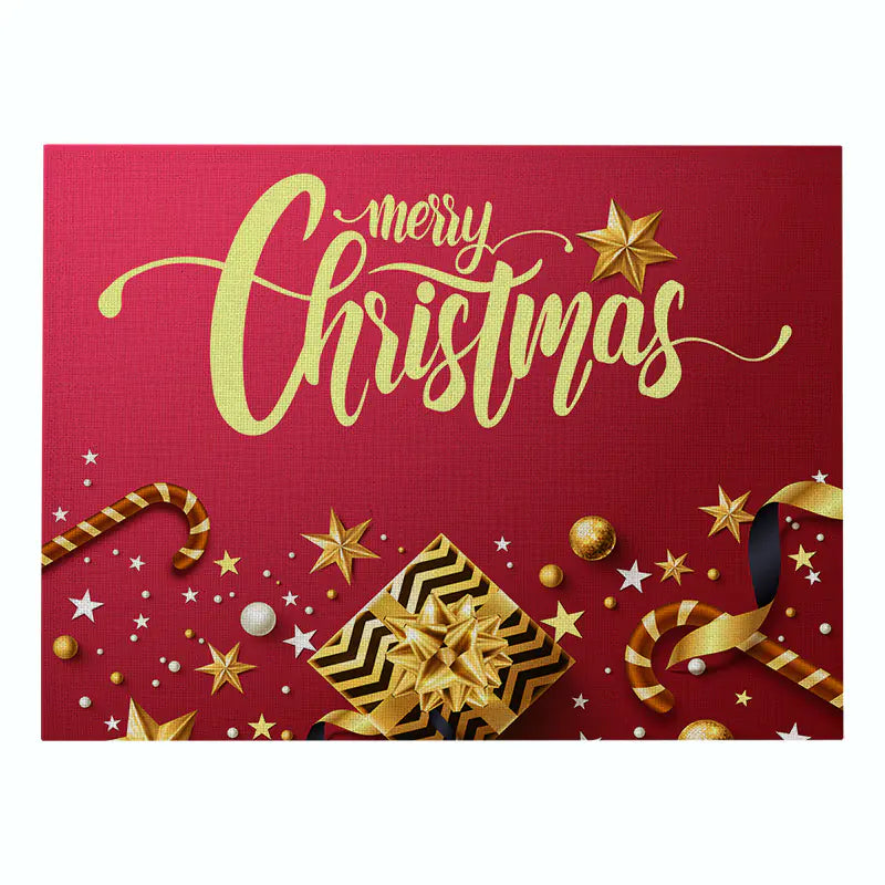 Christmas Red Cotton & Linen Placemat Series For Home Decor