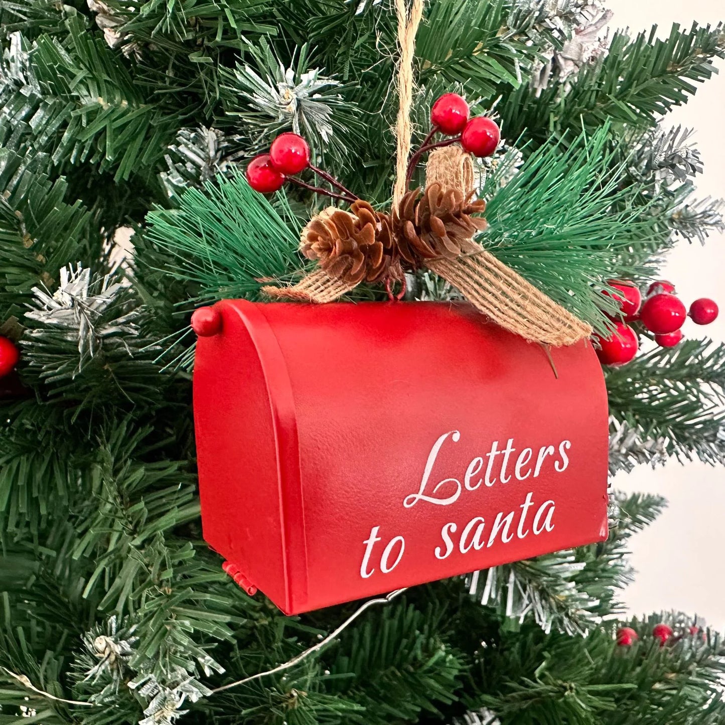 Christmas Iron Ornaments Creative Metal Mailbox Decorations For Home Decor