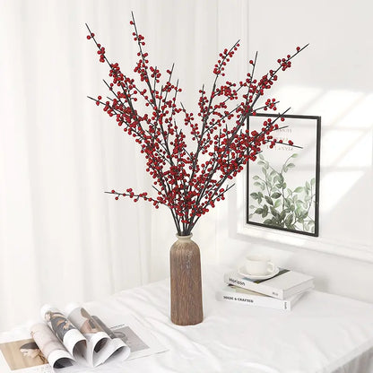 Artificial Red Berry Stem Christmas Tree For Home Decor