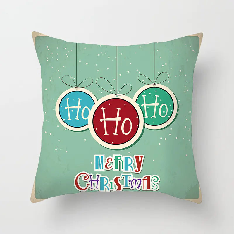 Christmas Snowflake Print Polyester Pillowcase For Home Decor