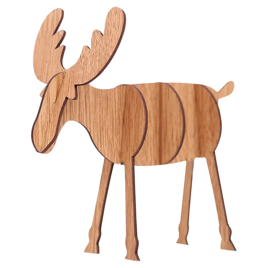 Wooden Christmas Reindeer Decor & Tree Ornament