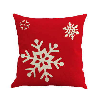 Christmas Pillow Cover With Reindeer & Santa Design For Home Decor