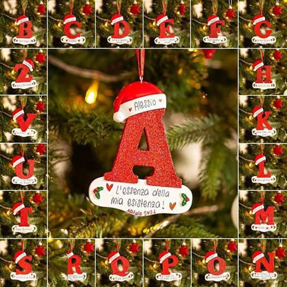 English Alphabet Letter Block Decorative Christmas Ornament For Home Decor