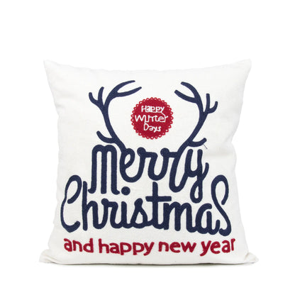 Christmas Embroidery Pillowcase For Home Decor