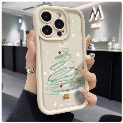 Festive Christmas Tree Silicone iPhone Case