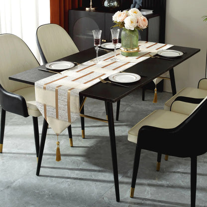 Table Runner With Gold Edging For Christmas, Wedding, & Home Decor