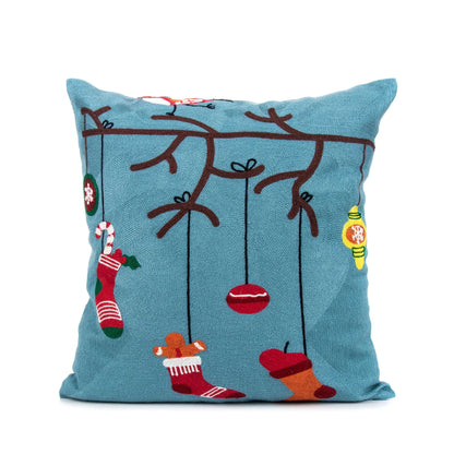 Christmas Embroidery Pillowcase For Home Decor