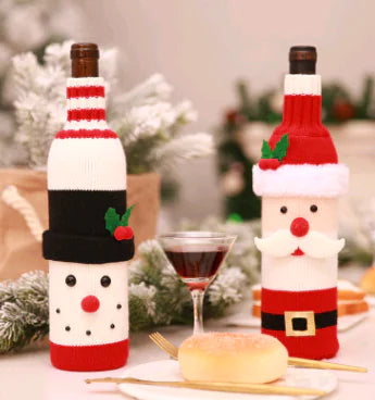 Christmas Wine Bottle Covers For Holiday Home Decor