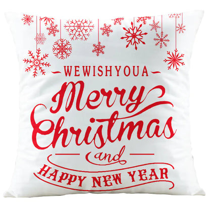 Digital Print Christmas Plush Pillow Cover for Sofa