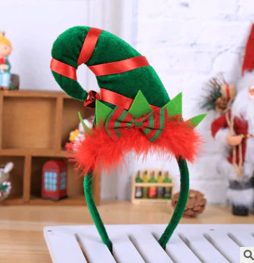 Christmas Party Decorations, Colorful Elf Feather Headband