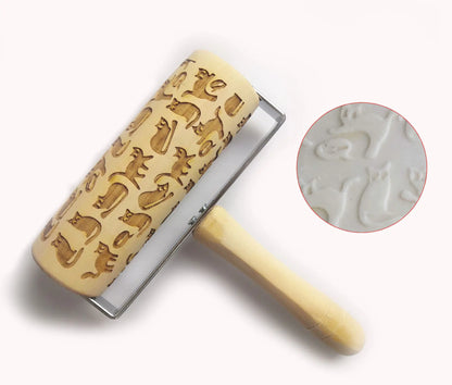 Christmas Print Eco-Friendly Kitchenware Mini Rolling Pin