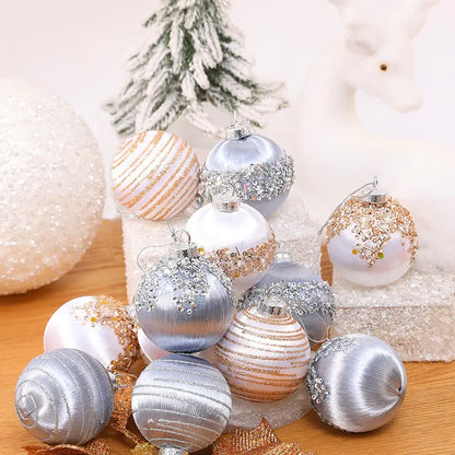 Silk Thread Christmas Ornament Balls For Home Decor