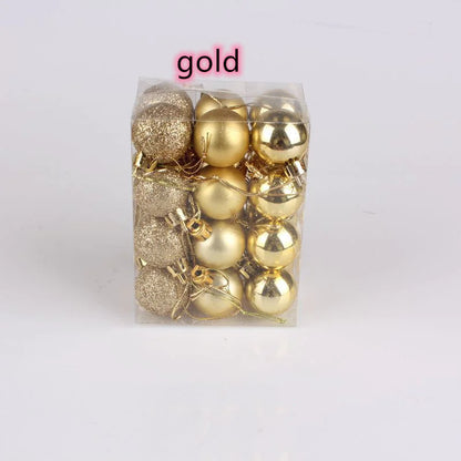 Christmas Tree Ornament Balls 24-Pack For Home Decor