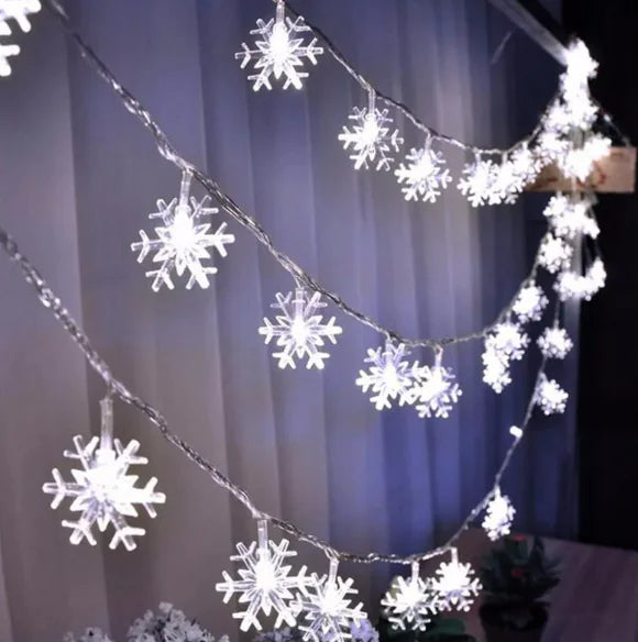 Snowflake Christmas String Light Garland For Home Decor