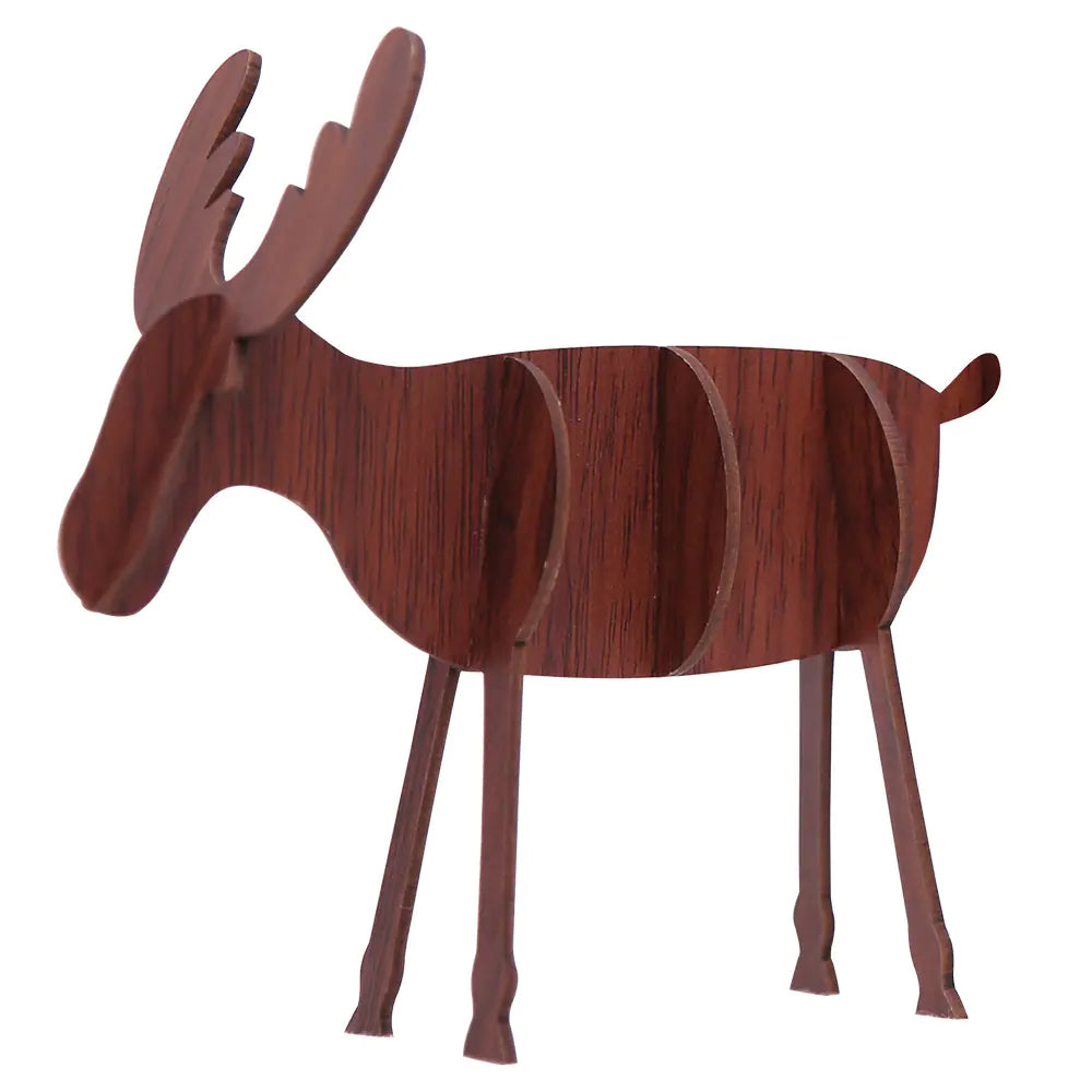 Wooden Christmas Reindeer Decor & Tree Ornament