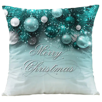 Digital Print Christmas Plush Pillow Cover for Sofa