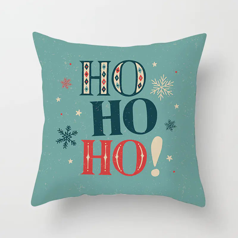 Christmas Snowflake Print Polyester Pillowcase For Home Decor