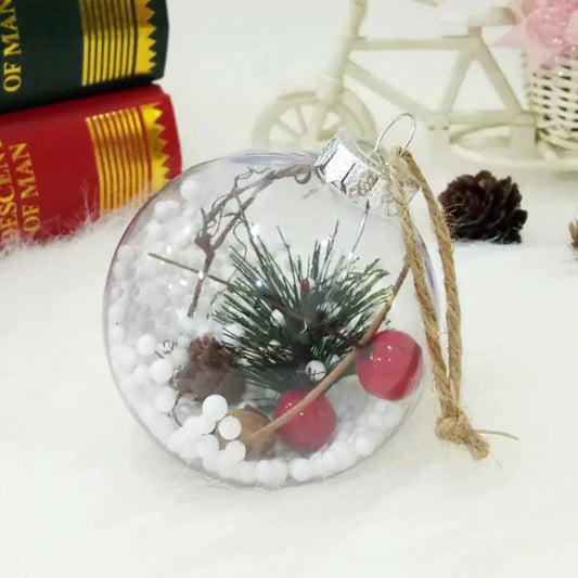 Transparent Plastic Christmas Tree Ball Ornaments For Home Decor